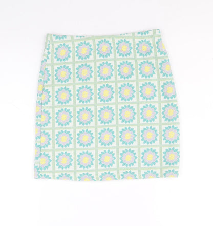 Primark Womens Multicoloured Floral Polyester Straight & Pencil Skirt Size XS