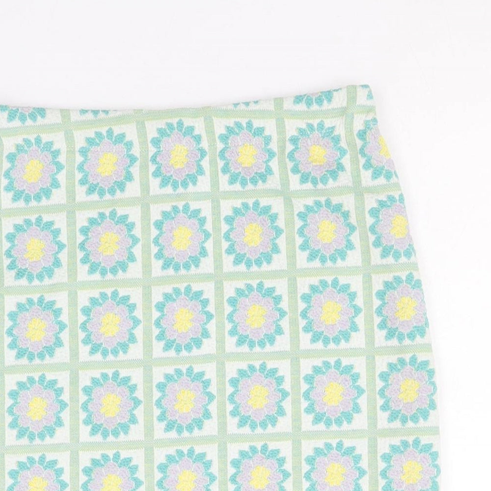 Primark Womens Multicoloured Floral Polyester Straight & Pencil Skirt Size XS
