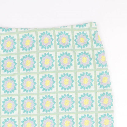 Primark Womens Multicoloured Floral Polyester Straight & Pencil Skirt Size XS