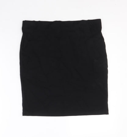 Franesa Womens Black Polyester Straight & Pencil Skirt Size M