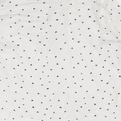 Womens UK Size 14 Marks and Spencer White Basic Button-Up