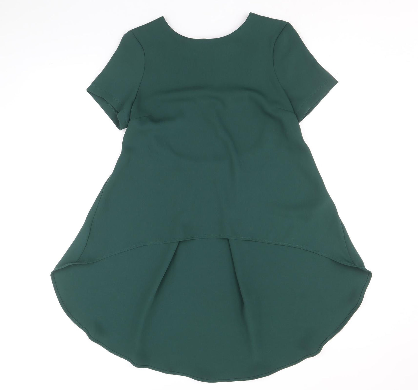 Womens UK Size 8 Topshop Green Basic Blouse