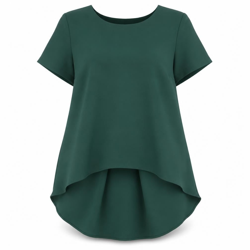 Womens UK Size 8 Topshop Green Basic Blouse