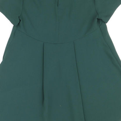Womens UK Size 8 Topshop Green Basic Blouse
