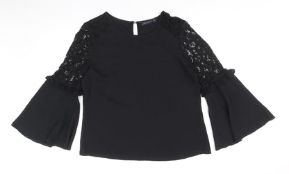 Womens UK Size 12 Marks and Spencer Black Basic Blouse