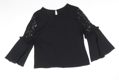 Womens UK Size 12 Marks and Spencer Black Basic Blouse