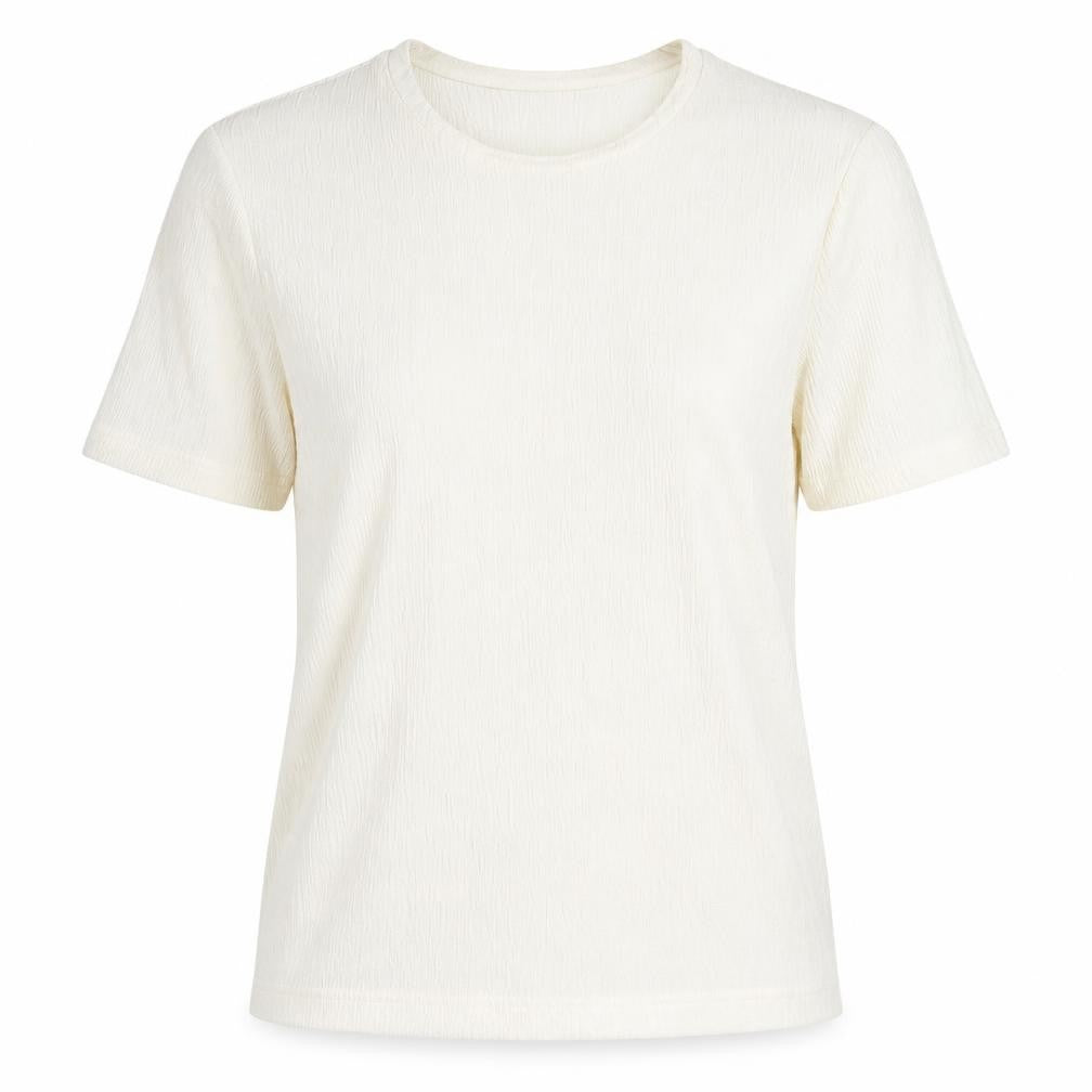 Womens UK Size S Bonmarché Ivory Basic T-Shirt