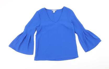 Womens UK Size 6 H&M Blue Basic Blouse