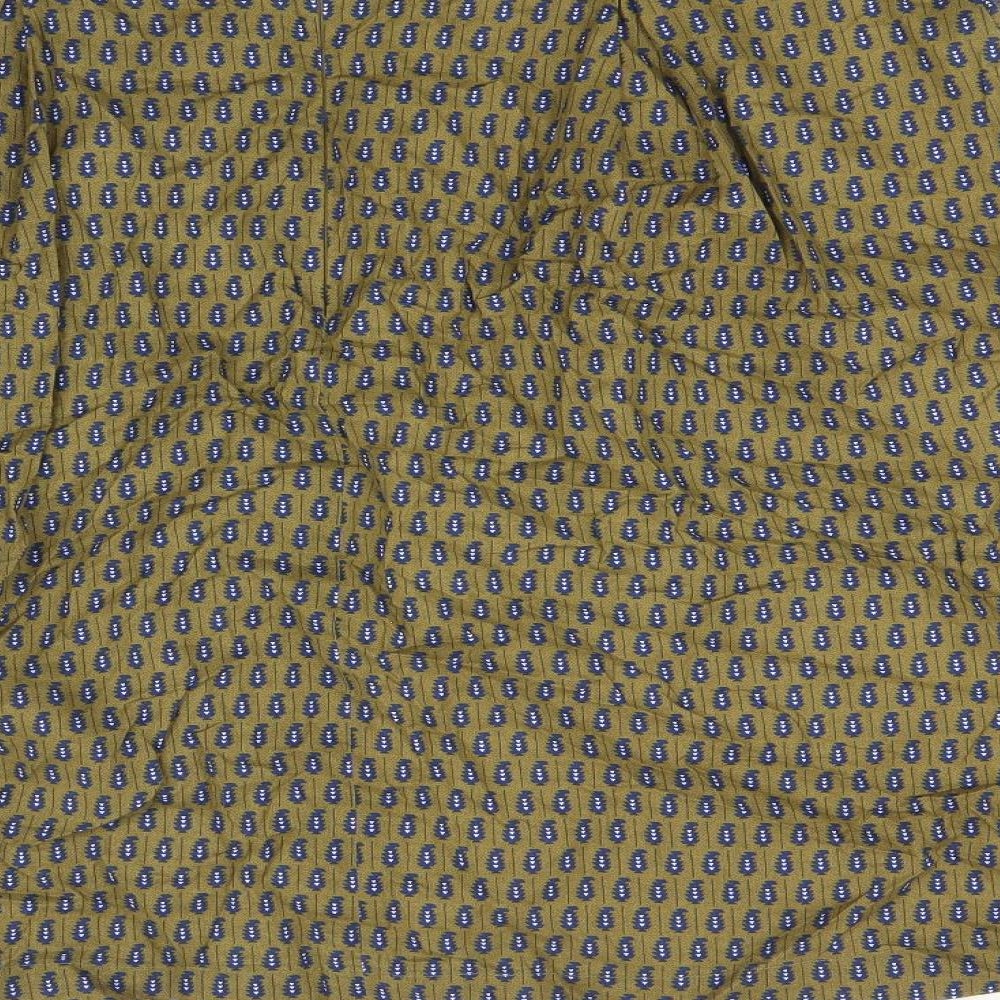 Bric A Brac Womens Brown Geometric Cotton A-Line Skirt Size M - Belted
