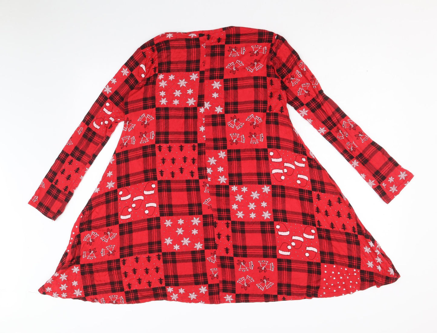 Womens UK Size S Preworn Red Tunic Blouse