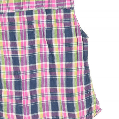 Farmer Heritage Womens Multicoloured Plaid 100% Cotton Basic Button-Up Size 14 Collared