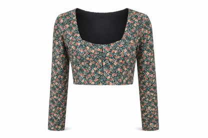 Womens UK Size M Zara Multicoloured Cropped Blouse