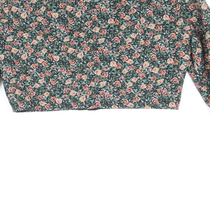 Womens UK Size M Zara Multicoloured Cropped Blouse