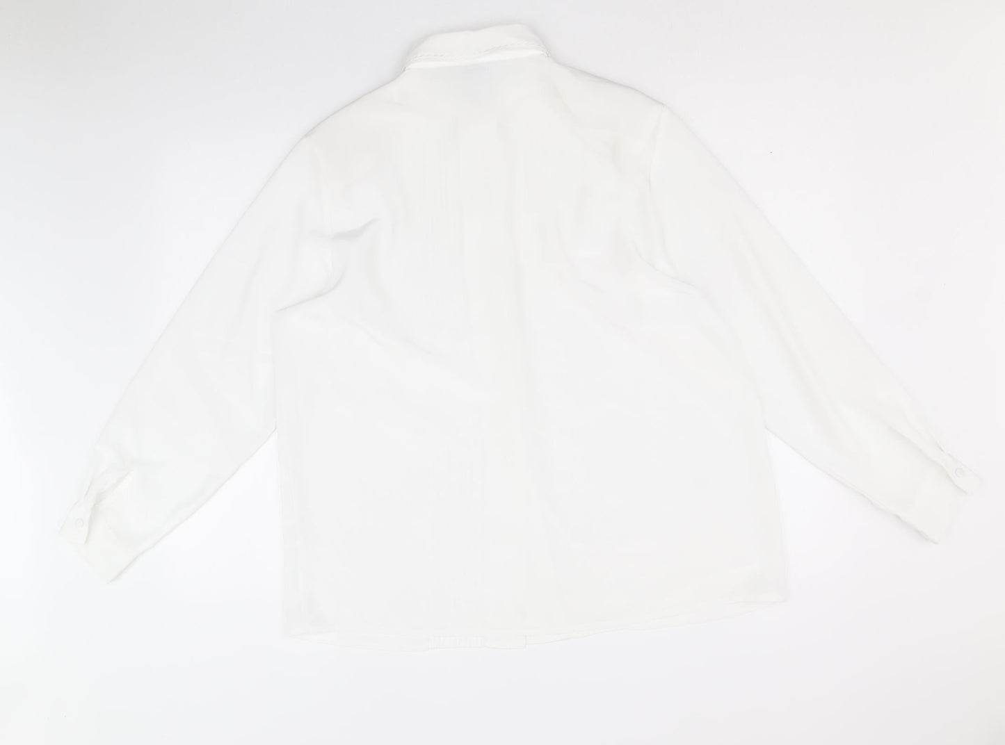 Womens UK Size 16 C&A White Basic Button-Up