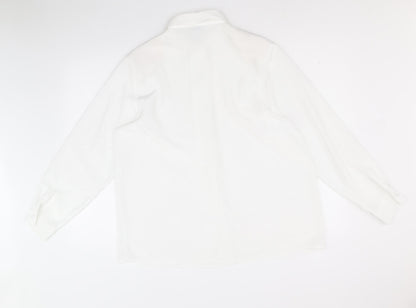 Womens UK Size 16 C&A White Basic Button-Up
