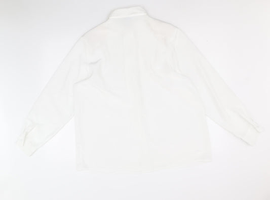 Womens UK Size 16 C&A White Basic Button-Up