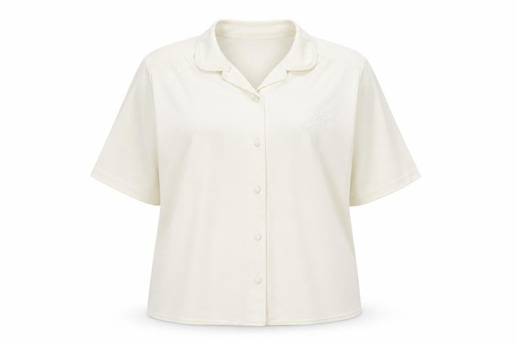 Womens UK Size 18 EWM Ivory Basic Button-Up