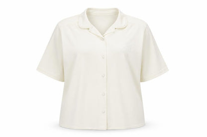 Womens UK Size 18 EWM Ivory Basic Button-Up