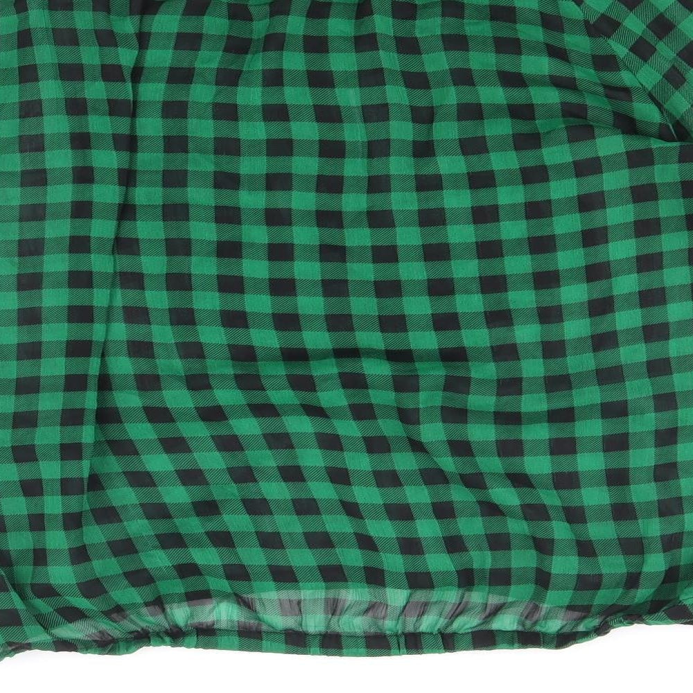 Womens UK Size 10 Divided by H&M Green Cropped Blouse