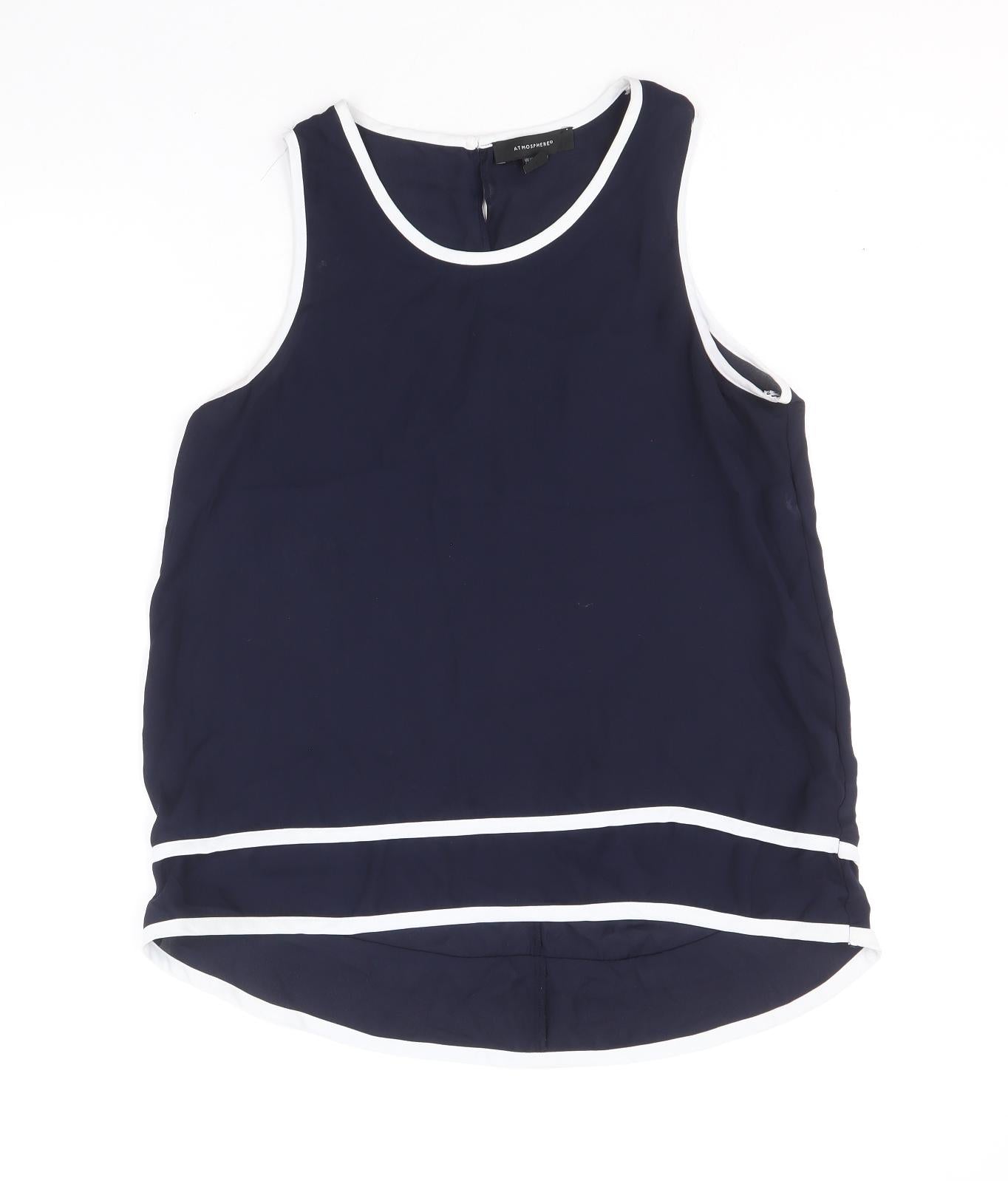 Womens UK Size 10 Atmosphere Blue Basic Tank