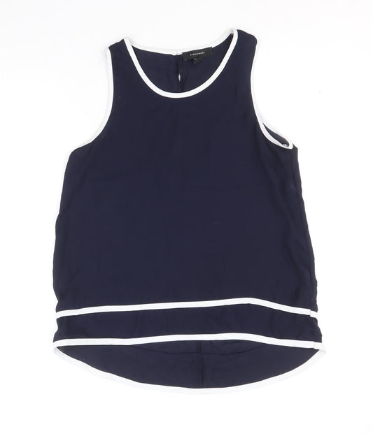 Womens UK Size 10 Atmosphere Blue Basic Tank