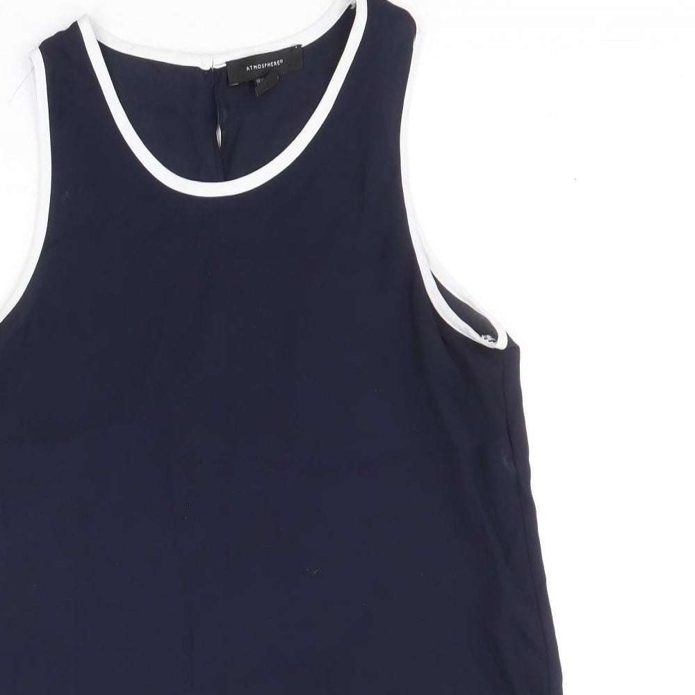 Womens UK Size 10 Atmosphere Blue Basic Tank