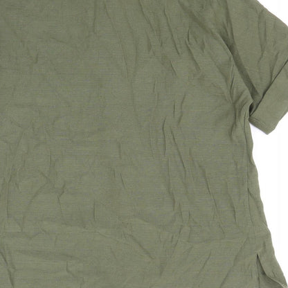 Womens UK Size XL Preworn Green Basic Button-Up