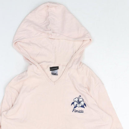 Silver Girls Pink 100% Cotton Pullover Hoodie Size L Pullover - Florida