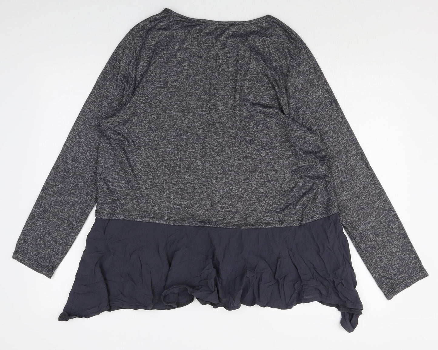 TU Womens Green Viscose A-Line Size 16 Round Neck Pullover