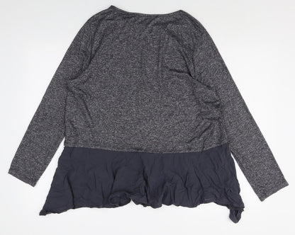 TU Womens Green Viscose A-Line Size 16 Round Neck Pullover