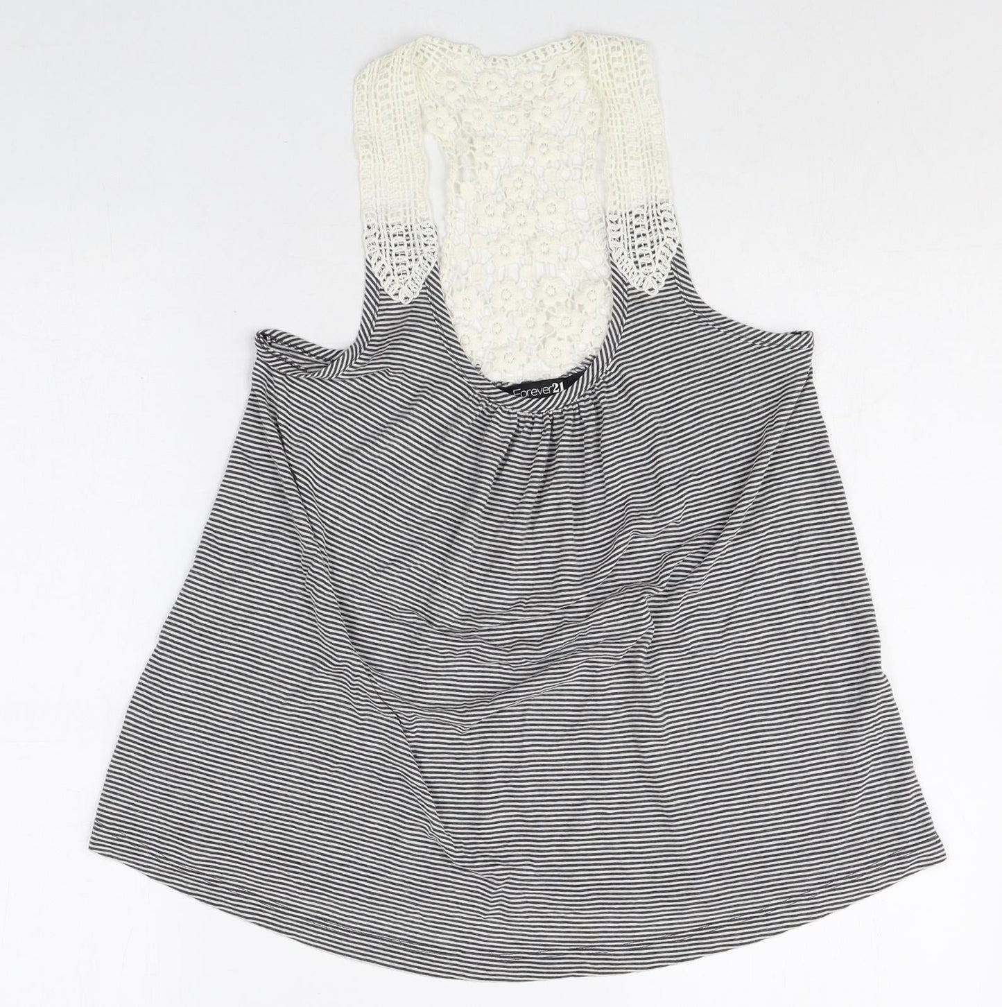 Womens UK Size S FOREVER 21 Multicoloured Basic Tank