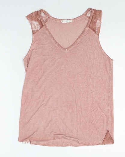 Womens UK Size S MNG Pink Basic Tank