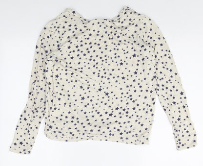 Divided Womens Ivory Geometric Viscose Pullover Sweatshirt Size S Pullover - Stars