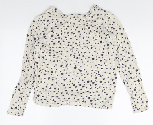 Divided Womens Ivory Geometric Viscose Pullover Sweatshirt Size S Pullover - Stars