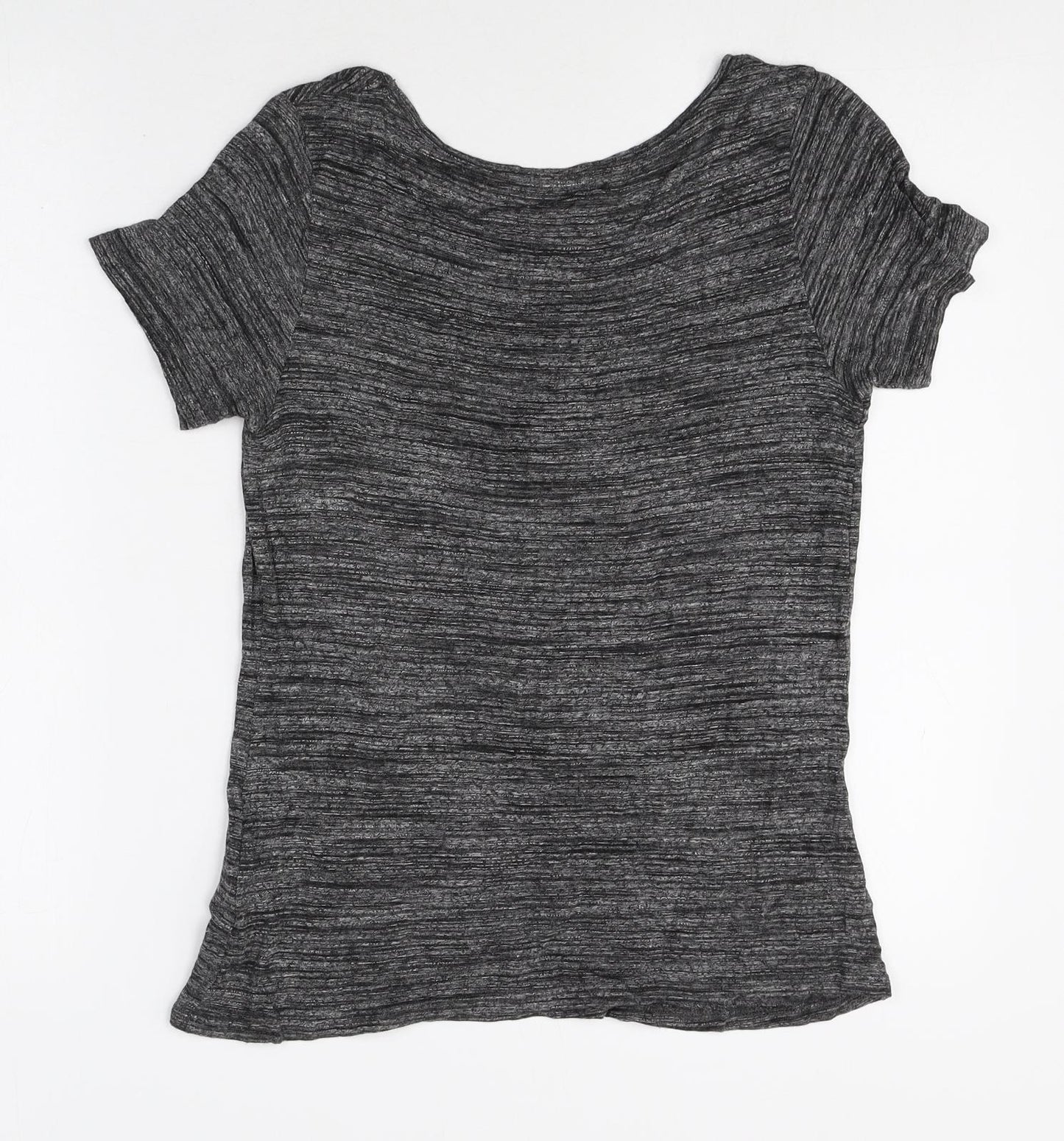 Womens UK Size S Divided Grey Basic T-Shirt
