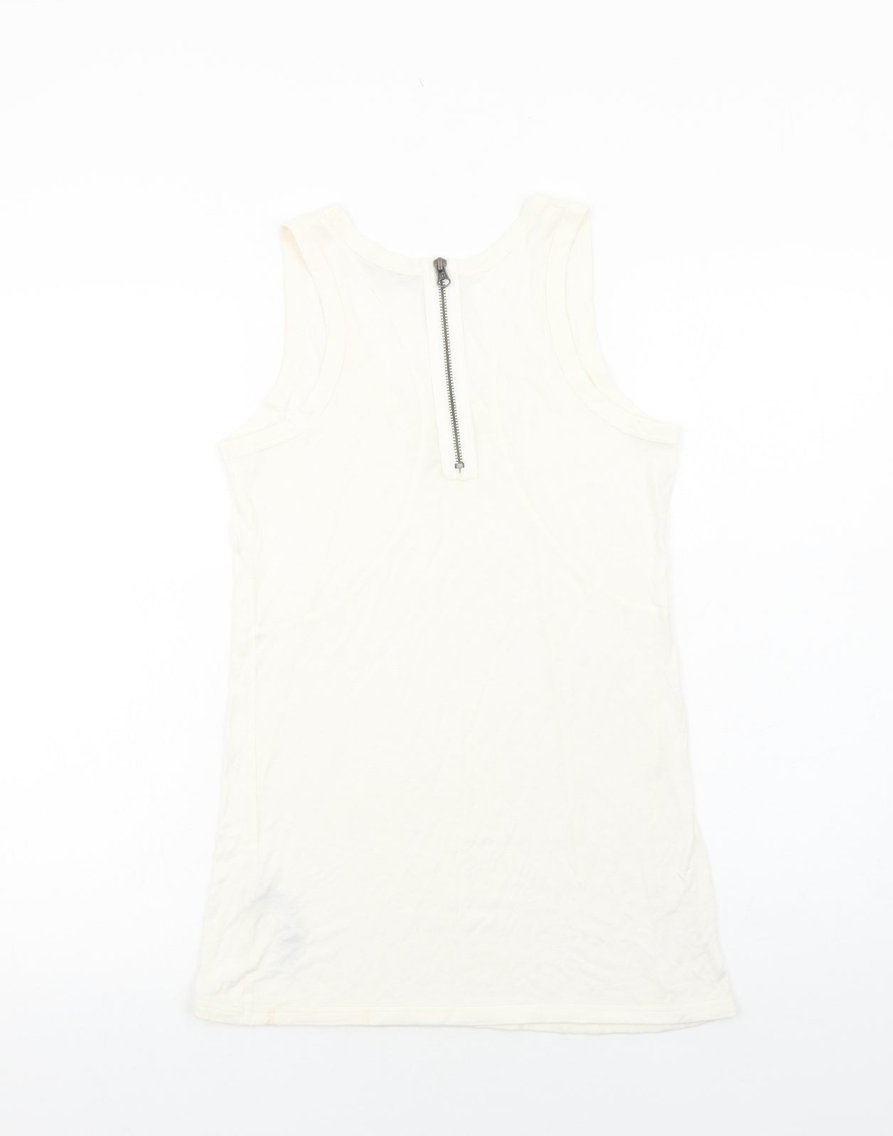 Womens UK Size 10 Marks and Spencer Ivory Basic Tank