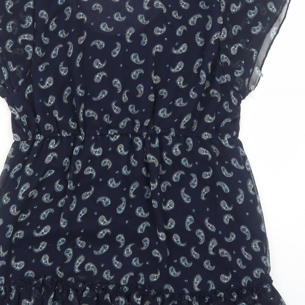 Womens UK Size M Wallis Blue Basic Blouse