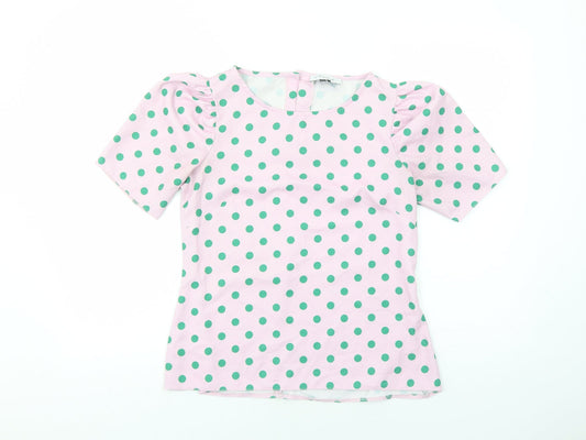 Womens UK Size 12 Closet Pink Basic T-Shirt