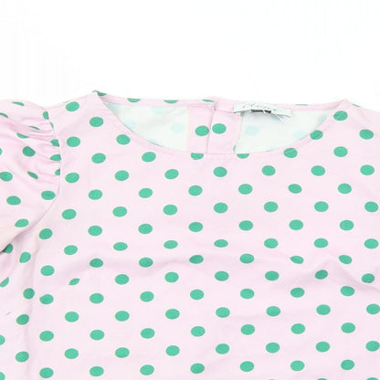 Womens UK Size 12 Closet Pink Basic T-Shirt
