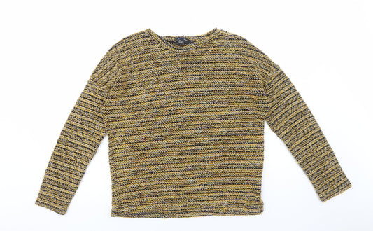 Womens UK Size M New Look Yellow Pullover Jumper
