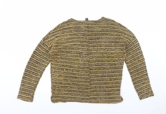 Womens UK Size M New Look Yellow Pullover Jumper