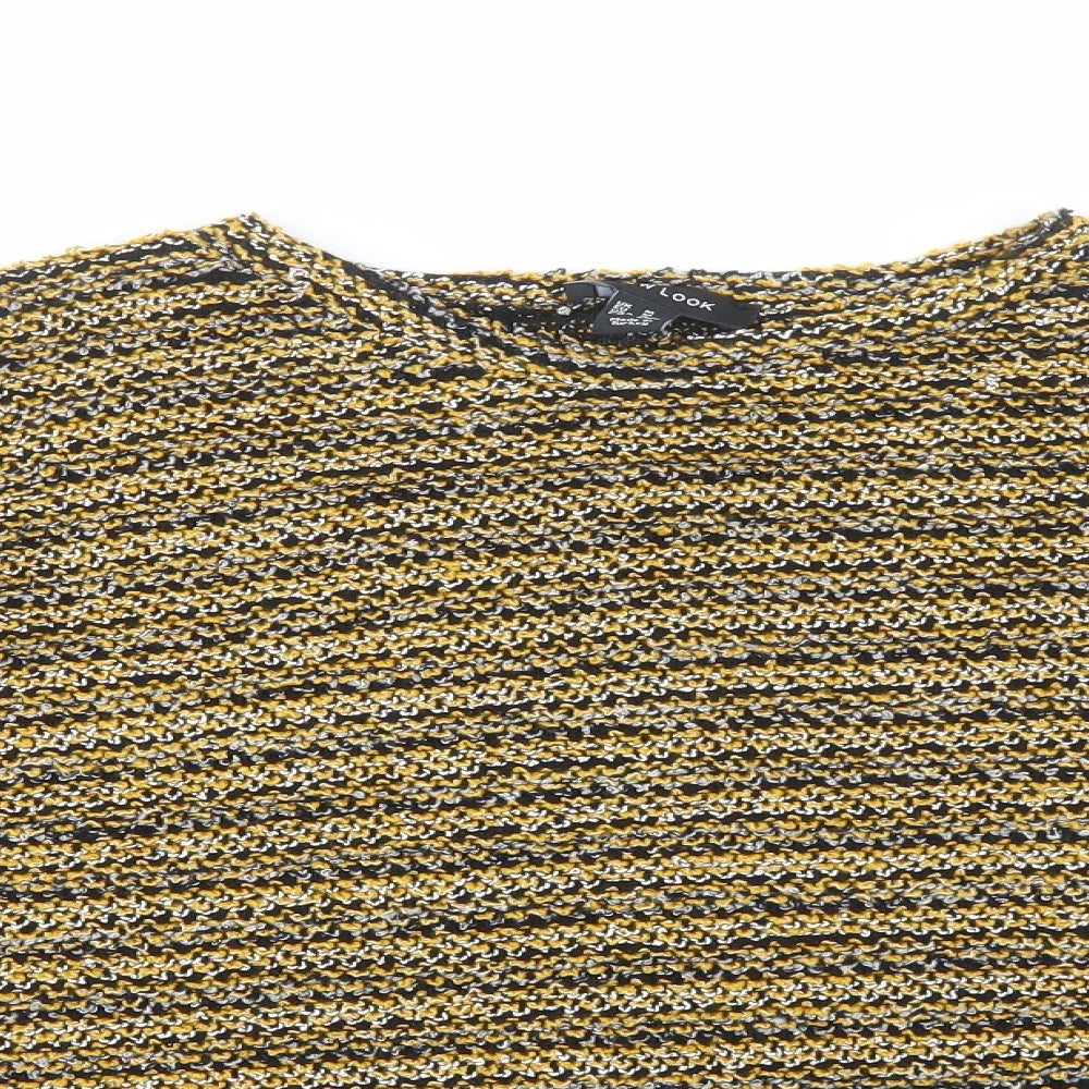 Womens UK Size M New Look Yellow Pullover Jumper