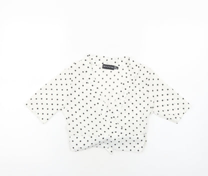 Womens UK Size 6 PRETTYLITTLETHING White Cropped Blouse