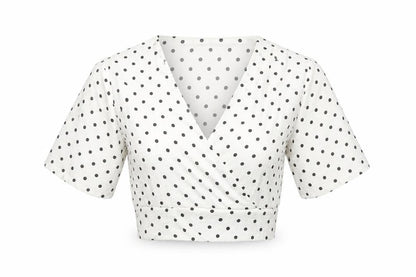Womens UK Size 6 PRETTYLITTLETHING White Cropped Blouse