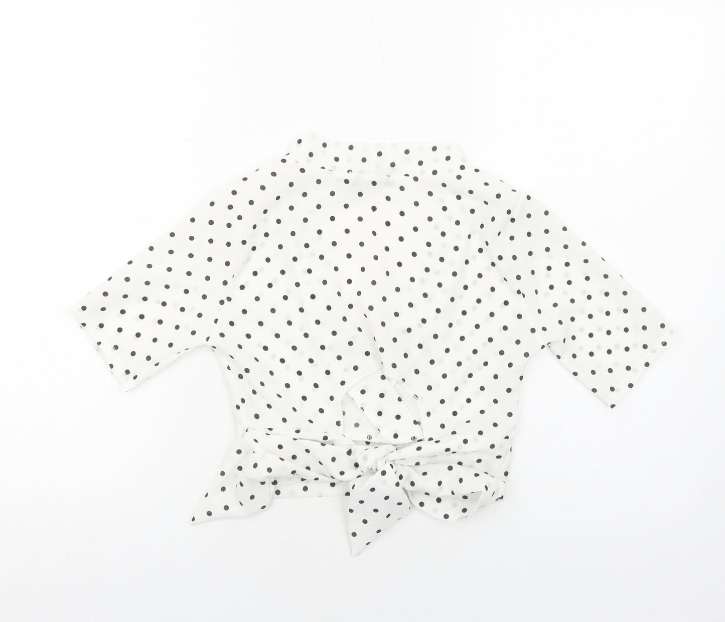 Womens UK Size 6 PRETTYLITTLETHING White Cropped Blouse