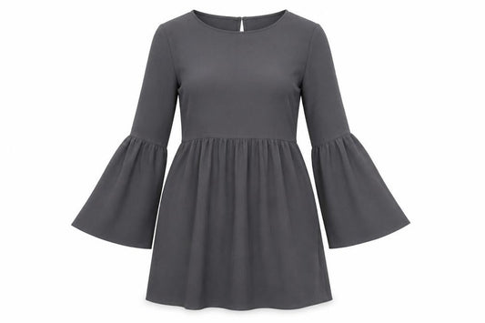 ASOS Womens Grey Polyester A-Line Size 8 Round Neck Pullover