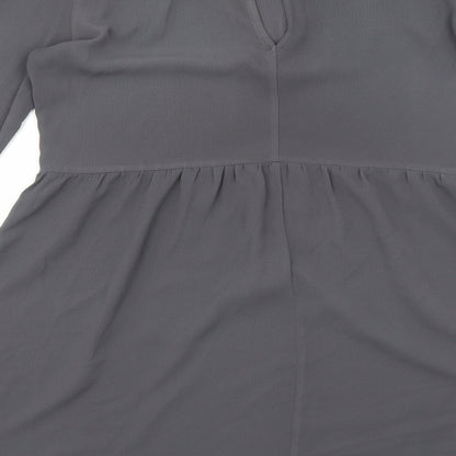 ASOS Womens Grey Polyester A-Line Size 8 Round Neck Pullover