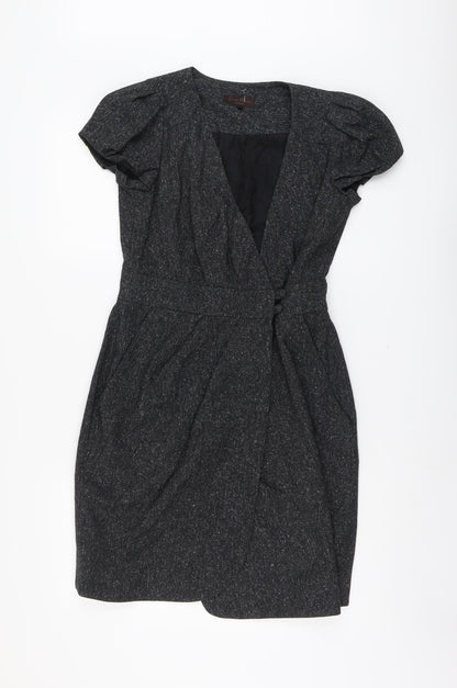 Great Plains Womens Grey Wool A-Line Size S V-Neck Pullover