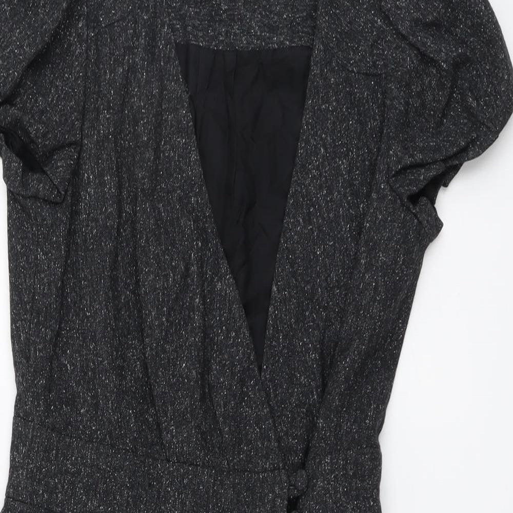 Great Plains Womens Grey Wool A-Line Size S V-Neck Pullover