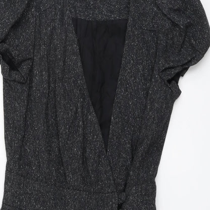 Great Plains Womens Grey Wool A-Line Size S V-Neck Pullover